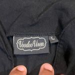 Voodoo Vixen‎ Women Large Pin Up Black White Button Goth Belted Sleeveless Photo 5