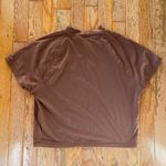 brown and white star reworked patchwork mock neck tee Size M Photo 4