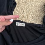 Free People  Black Puff Sleeve Bodysuit Photo 3