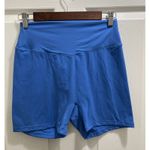 Buffbunny  Vibrant Blue Spandex Biker Shorts Size Medium Athletic Workout Photo 0