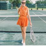 NWT Mumford Pleated Golf Romper Size Large Orange Photo 2