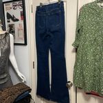 Good American Power Stretch Pull On Flare Jeans in Indigo 491 Size 4 Photo 2