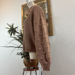 Jessica Simpson  Women Cardigan Cropped Sweater Size M Long Sleeve Crew Neck Photo 3