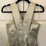 Robert Rodriguez Gold and Silver Metallic  Cocktail Mini Dress Size 2 Photo 6