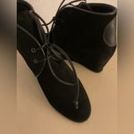 Stuart Weitzman women black suede leather hidden wedge boots size 7 Photo 6