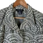Etcetera Metallic Floral Jacquard Blazer Jacket in Silver & Grey, Size 8 Photo 1