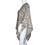 Nardi & Tagliaferri‎ Sweater Womens One Size Tan Gray Poncho Cheetah Classic Photo 2