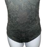EXPRESS  Olive Green Lace On/Off Shoulder Ruffle Trim Bodysuit Size XS Photo 3