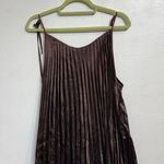 Annabelle Brown Satin Pleated Midi Dress Sz L NWT Size L Photo 6