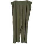 Gap NWT Women’s Pull On Crinkle Wide Leg Pants Walden Green Size XXL Lagenlook Photo 1