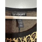 Lane Bryant Leopard Sweater Dress Tunic Plus Size 26/28 Short Sleeve Crewneck Photo 2