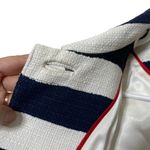 Kate Spade Ari All Aboard Peplum Jacket Women’s Size 4 Nautical Stripe Cotton Photo 14