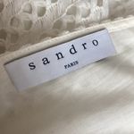 Sandro  Bliss white crochet lace v neck fit and flare dress medium Photo 6