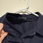J. Crew Navy Blue Capitaine Linen Shirt Photo 5