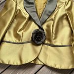 Lily & Taylor Women's Vintage Gold Taffeta Formal Jacket Size 14 Photo 3