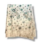 None Sheer Scarf Boho Floral Polka Dot Wrap Tan Green Versatile Beach Sarong Cover Up Photo 2
