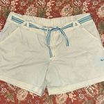 Nike  Athletic Shorts, with attached belt, size large 12-14, green/yellow color Photo 0