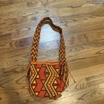 Cordobags Orange‎ Yellow Hippie Crossbody Bucket Bag Tote Purse Fringe Boho Orange Photo 3