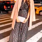 Anthropologie Wide Leg Jumpsuit Metallic Black Motif Size 2 NWT Eva Franco $190 Photo 4