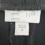 J.Jill  Size M Pants Ponte Slim Leg Black Knit Pull On Women’s Stretch Tapered Photo 5