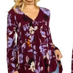 Free People Bella Floral Printed Tunic Top xs Photo 0