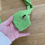 Blanc  - Open Back Long Sleeve Ribbed Dress in Green Photo 4