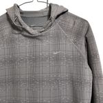 Nike  Dri-FIT‎ Women's Hoodie Pullover Gray Plaid Athletic Top Activewear Medium Photo 2