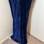 Velvet Rhinestone Cutout Maxi Dress | Navy Blue Long Sleeve Formal Gown Size S Photo 6