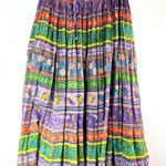 LeMieux M Cotton Boho Fish Maxi Skirt Orange Size M Photo 0