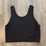 Lululemon Sz 8 Black Ribbed Softstreme Cropped Women’s Casual Workout Tank Top Photo 2