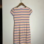 Lilly Pulitzer Island Striped Colorful Short Sleeve Marlowe Casual T-shirt Dress Photo 7