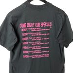 Vintage 90s Humor Graphic Roadkill Cafe Shirt Single Stitch Black Large USA Photo 9