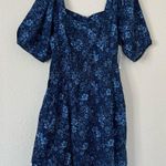 Old Navy  Puff-Sleeve Waist-Defined Floral-Print Smocked Mini Dress Size XS Photo 6