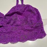 PINK Victoria’s Secret Purple Lace Bralette With Shimmer Women’s Sz S Small Photo 3
