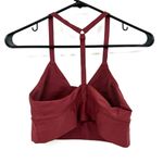 Aerie Offline by Size Medium Burgundy Maroon Sports Bra T Back V Neck No Padding Photo 1