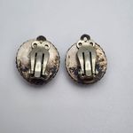 Vintage Sterling Silver Twisted Rope & Turquoise Stone Clip Photo 4