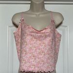Forever 21 NWT Pink Bow Floral Coquette Spaghetti Strap Women’s Cute Tank Top Photo 0