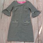 Lilly Pulitzer  Dress Women's Size  XS Alden Striped Bell Sleeve Black White Photo 8
