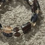 Women’s‎ vintage pink/purple/silver beaded gemstone boho wire bracelet one size Silver Photo 5