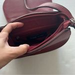 Black Rivet Saddle crossbody bag with silver chain link Photo 10