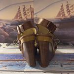 Michael Kors Leather Brown Wedge Sandals Photo 4