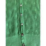 Matilda Jane  Cardigan Size M Pointelle Diamond Green Twee Coquette Photo 2