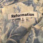 Reformation Bridgton Floral Off The Shoulder Linen Midi Dress Size 2 Photo 8