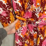 Eshakti Maxi Button Down A-Line Shirt Dress in Tropical Floral - Size M Photo 4