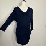 Michael Stars Cowl Neck Ruched Side Stretch Jersey Knit Tunic/Dress, Sz Large Photo 1