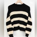 Cozy and Classic Black Striped Knit Sweater Size XS Photo 4