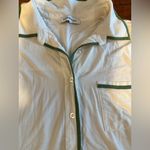 We Wore What  IvoryPajama Set with Green Trim Size Large Photo 2