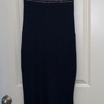 Sophisticated Navy Sleeveless Gown Black Size L Photo 0