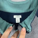 L.L.Bean 1912 Quarter Zip Sweatshirt Womens Size XL Blue Gray Turquoise Photo 1