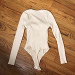 Lulus Cream Sweetheart Ribbed Bodysuit Size M Photo 3